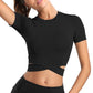 Long So Short Sleeve Crop Shirt